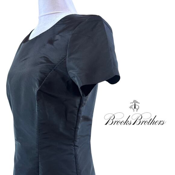 Brooks Brothers LBD Little Black Dress Cap Sleeves 8 EUC Italy - Picture 5 of 16